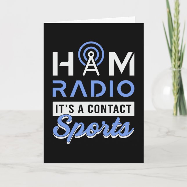 HAM Radio Operator Antenna Amateur Code Gift Idea Card (Front)
