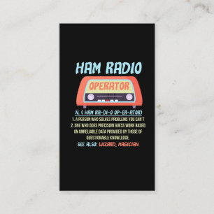 Ham Radio Operator Definition Amateur Radio Hobby Business Card