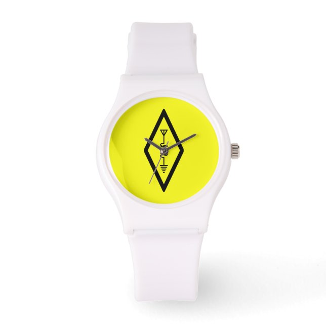 HAM Radio Operator Symbol International Yellow Watch (Front)