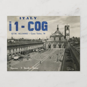 Ham Radio QSL Card Italy Postcard