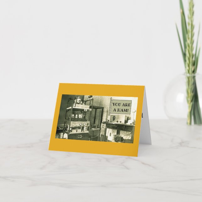 HAM RADIO SETUP 1930'S AMATEUR PHOTO CARD (Front)