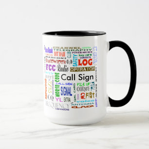 Ham Radio Word Collage Mug  Customise It!