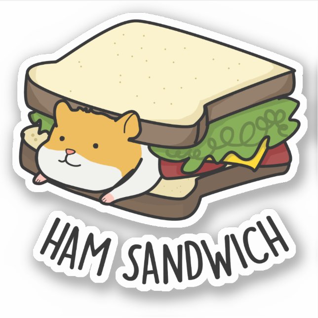 Ham Sandwich Funny Hamster Pun  (Front)