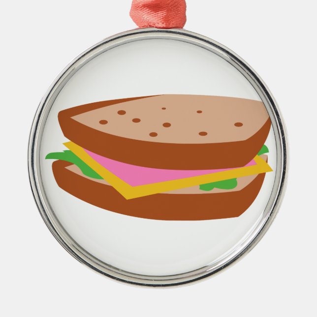HAM SANDWICH METAL TREE DECORATION (Front)