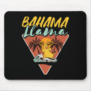 Hama Llama Funny Llama Surfer Surfing Surfboard Mouse Pad