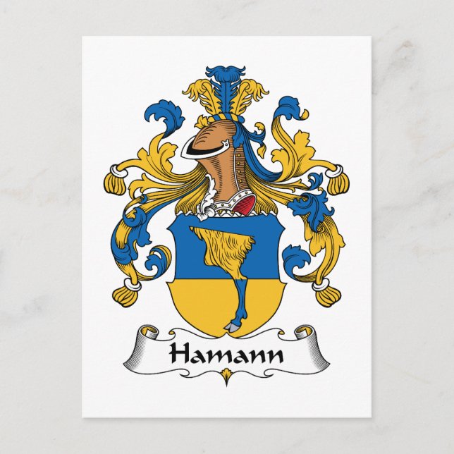 Hamann Family Crest Postcard (Front)
