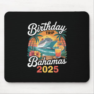 Hamas Birthday Trip 2025 Crew Tropical Beach Vacat Mouse Pad