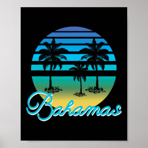 Hamas Souvenir Vintage Tropical Beach Surfing Poster