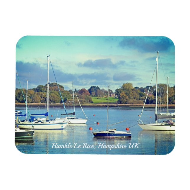 Hamble Le Rice Waters Edge Hampshire Photo Magnet (Horizontal)