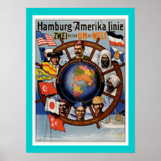 Hamburg American Line Poster