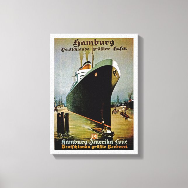 Hamburg-Amerika Line Canvas Print (Front)