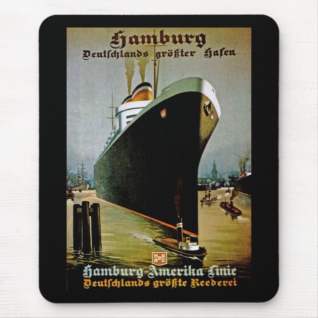 Hamburg-Amerika Line Mouse Pad (Front)