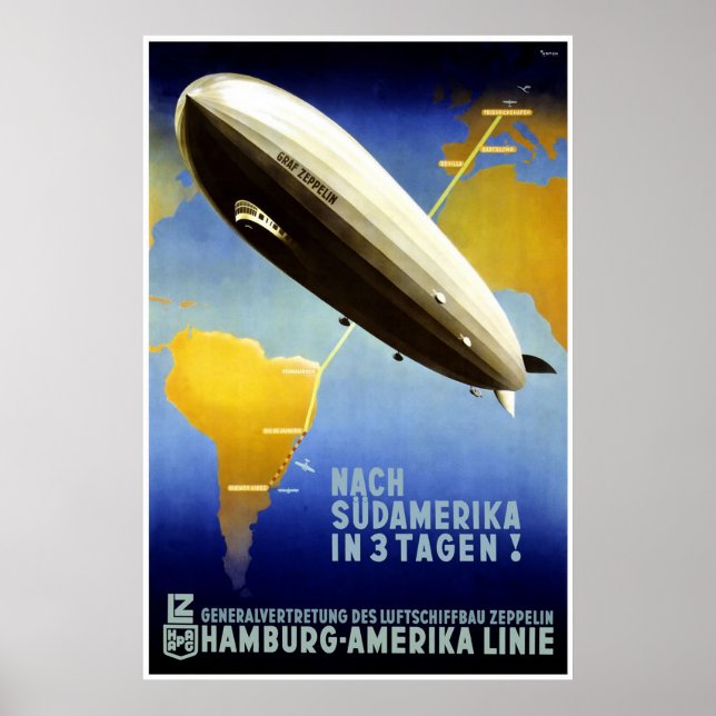 Hamburg Amerika Linie Hamburg America Line HAPAG Poster (Front)