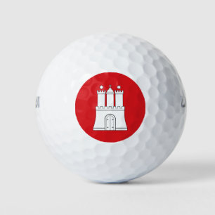 Hamburg city flag Germany symbol Golf Balls