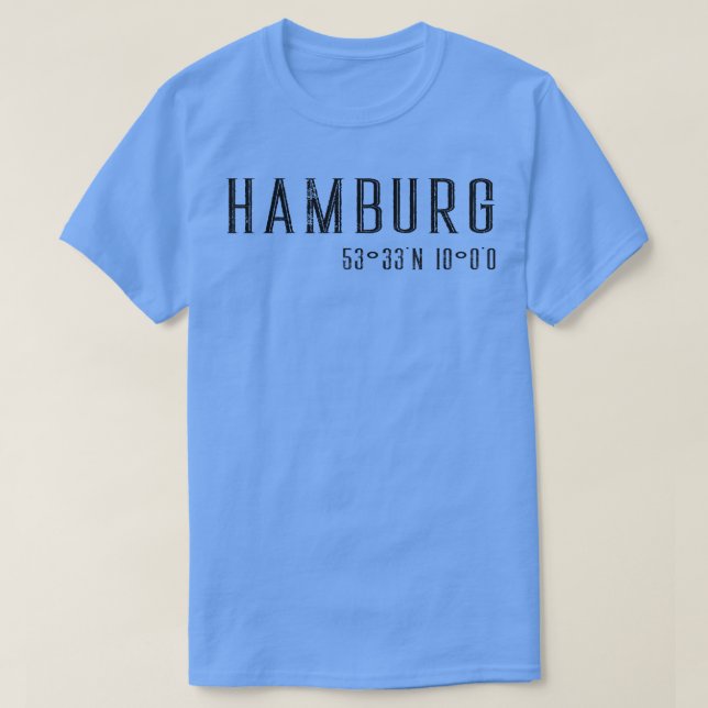 Hamburg Coordinates 1 T-Shirt (Design Front)
