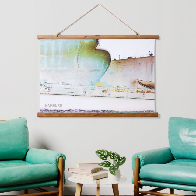 Hamburg Dock Work | SACHERS Art |  Hanging Tapestry (Living Room)