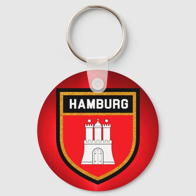 Hamburg Flag Key Ring (Front)