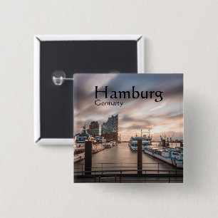 Hamburg Germany 15 Cm Square Badge