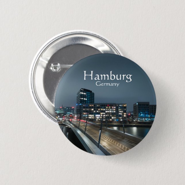 Hamburg Germany 6 Cm Round Badge (Front & Back)