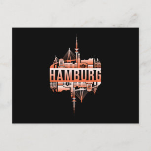 Hamburg Germany City Cityscape Funny Gift Idea Postcard