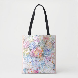 Hamburg Germany City Map Tote Bag