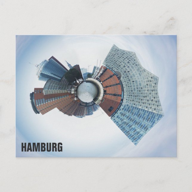 Hamburg Germany City Skyline Panorama Travel Photo Postcard (Front)