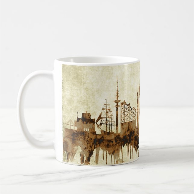 Hamburg Germany Cityscape Coffee Mug (Left)