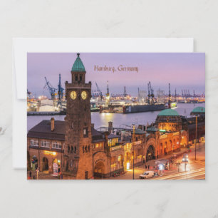 Hamburg Germany cityscape photograph Holiday Card