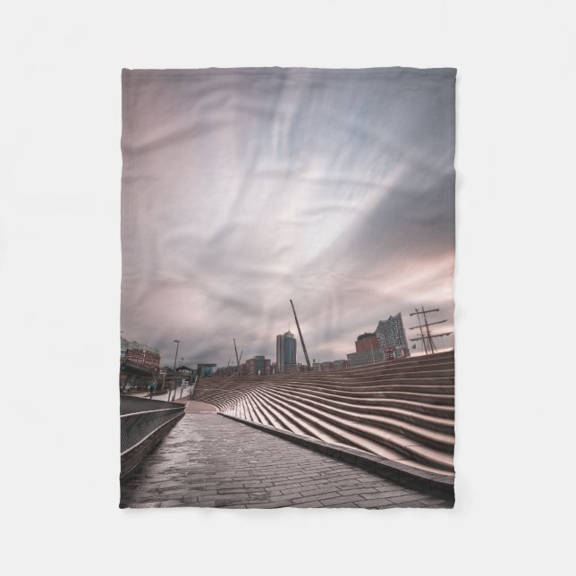 Hamburg Germany Fleece Blanket (Front)