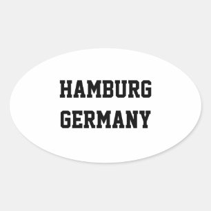 Hamburg Germany oval stickers