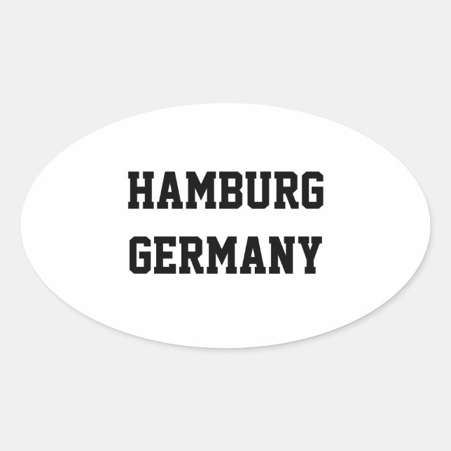 Hamburg Germany oval stickers (Front)