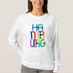 Hamburg Germany Pop Art Letters T-Shirt