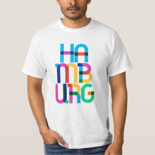 Hamburg Germany Pop Art Letters T-Shirt