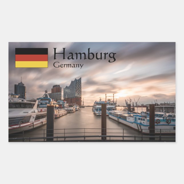 Hamburg Germany Rectangular Sticker (Front)