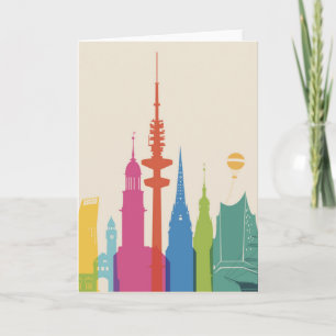 Hamburg Germany Skyline Card