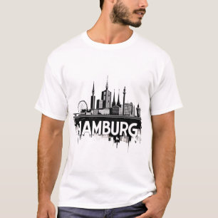 Hamburg Germany Skyline–Cityscape Urban Reflection T-Shirt