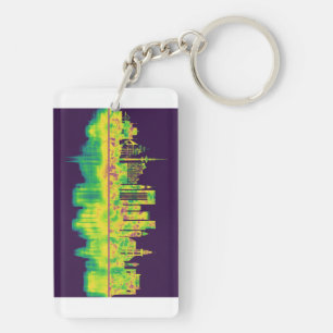 Hamburg Germany Skyline Key Ring
