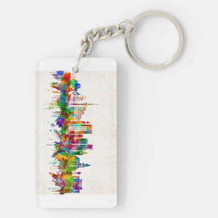 Hamburg Germany Skyline Key Ring