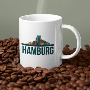 Hamburg Germany Skyline T-Shirt  Coffee Mug