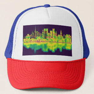 Hamburg Germany Skyline Trucker Hat