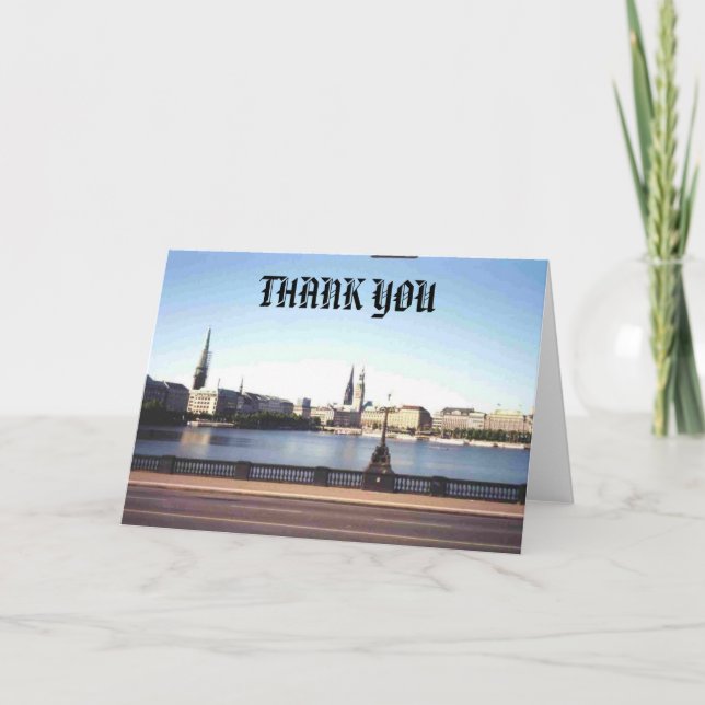 hamburg germany, THANK YOU Card (Front)