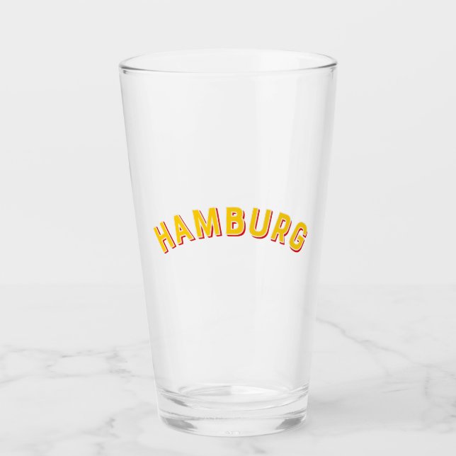 Hamburg, Germany Vintage Arch Glass (Front)