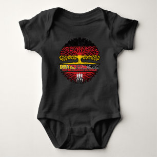 Hamburg Hamburger Deutsch Deutschland Baum Wurzel Baby Bodysuit