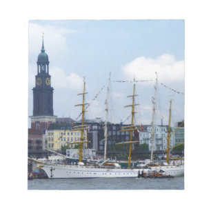 Hamburg Harbour Hafen Michel Deutschland Schiffe Notepad