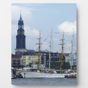 Hamburg Harbour Hafen Michel Deutschland Schiffe Plaque