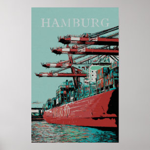 Hamburg Harbour - Scenic German Port Poster