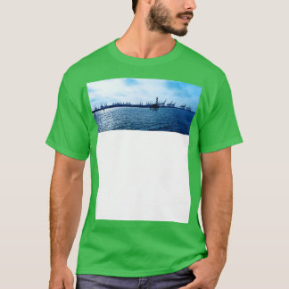 Hamburg Harbour With Many Cranes Photo T-Shirt