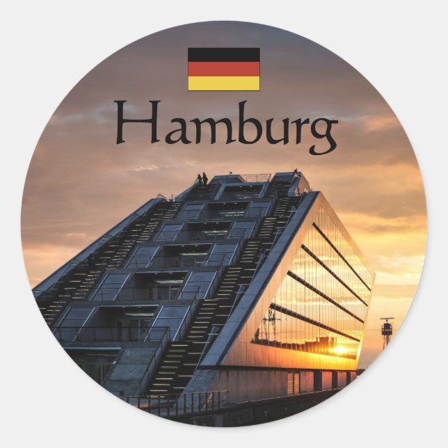 Hamburg Souvenir Classic Round Sticker (Front)