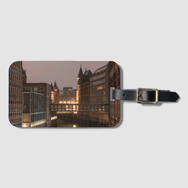 Hamburg Speicherstadt Luggage Tag (Front Horizontal)