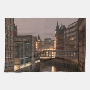 Hamburg Speicherstadt Tea Towel